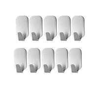 Crochet Adhésifs, Morbuy 10PCS Crochet Mural Inoxydable 304 Crochets Muraux 3M Imperméable Pour Porte Cuisine Famille et Bureau Salle de Bains Verre Chambre (10PC Style ovale)