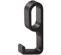Crochet aluminium - pour tube de penderie ovale - noir - 1201 HERMETA