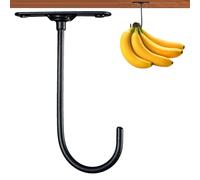 Crochet banane sous armoire - Porte-banane pliable en métal | Support de banane auto-adhésif et pré-percé pour articles de cuisine légers