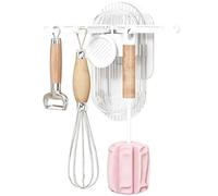 Crochet de cuisine adhésif extensible | Organiseur mural de cuisine pour casserole, serviette humide, spatule, grattoir, éplucheur sous armoire, salle de bain