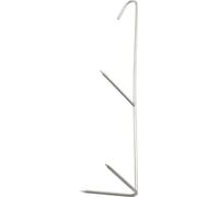 Crochet de fumage à griffes doublement pointu - jeu de 10 pièces, 15 cm, acier inoxydable, 3 mm Ø