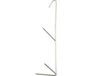 Crochet de fumage à griffes doublement pointu - jeu de 10 pièces, 15 cm, acier inoxydable, 3 mm Ø