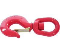 Crochet de levage - Crochet pivotant avec verrouillage de sécurité - Capacité de charge 11 t/11 000 kg - Pivotant à 360° - Verrou de sécurité - Acier allié - Dimensions 36,5 × 17 × 4,1 cm - Rouge