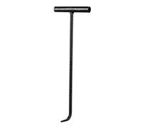 Crochet de Levage T en Acier Noir pour Plaque D'égout Portable | Résistant à Flexion, pour Couvercle de Puits et Porte Roulante, Usage Balcon et Cour, Noir