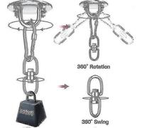Crochet De Plafond Pivotant À 360° Pour Chaise Suspendue, Support Extérieur En Acier Inoxydable Jusqu'à 500 Kg Pour Fixation Au Plafond, Hamac, Perforation B Qxuan