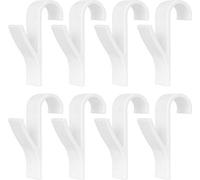 Crochet de radiateur en plastique blanc, flexible, pour la salle de bains et les porte-serviettes surélevés.