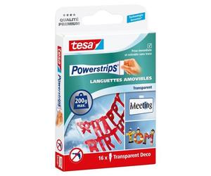 Crochet Deco Tesa POWERSTRIPS transparent x 16