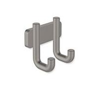 Crochet double Hewi Série 480 480.90.00160SC revêtement par poudre gris foncé perle mica mat profond