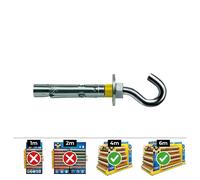 Crochet Dynabolt Zinc Plat Fixation Robuste Pour Charges Moyennes - Celo