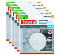 Crochet Fixation Plafond - tesa - Powerstrips - Adhésif - 0,5 kg - Réutilisable