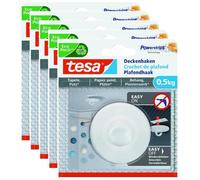 Crochet Fixation Plafond - tesa - Powerstrips - Adhésif - 0,5 kg - Réutilisable sans trace