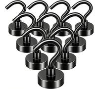 Crochet magnétique, crochet à aimant ultra-puissant de 25 lb pour la cuisine, la maison, les bateaux de croisière, le lieu de travail, le bureau et le garage noir-3pcs,noir-6pcs,noir-10pcs,noir-12pcs,