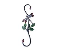 Crochet Mangeoire Oiseau Crochet Suspendu Jardinière Fer Forme Animale Support Plante Suspendue Compatible pour Balcon Clôture Décoration Intérieure, Libellule