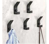 Crochet Mural, 5 Pièces Porte Manteau Mural, Pratique Murale Patères avec Vis Double Crochet Porte Manteau en Métal Coat Hooks