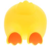 Crochet Mural Canard Jaune en ABS et Vinyle sans Perçage | Surfaces Lisses, Forme Queue Animale, Style Minimaliste Contemporain, Salle de Bain Garçon Fille, Paquet