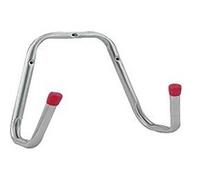 Crochet mural double CQFD 220 x 245 mm ø18 mm - Argent gris embouts rouges Rouge et argenté
