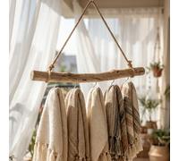 Crochet mural en bois flotté vintage naturel, style ferme rustique, support mural asymétrique en bois massif pour bijoux & clés, petit support de rangement pour petits objets, organisateur de petit es