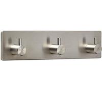 Crochet Mural Triple 180 x 45 x 29 mm Acier Inox Autoadhésif 3M Crochet adhesif mural pour Cuisine et Bain Crochets de Mur Barre