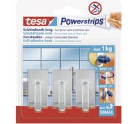 Crochet petit et classique tesa Powerstrip® tesa 57540-00012-20 chrome 3 pc(s)