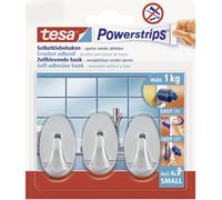 Crochet petit et ovale tesa Powerstrip® tesa 57543-00012-20 chrome 3 pc(s)