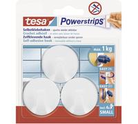 tesa Powerstrips Crochets adhésifs SMALL rond blanc – Pack de 3