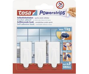 Crochet petit et tendance tesa Powerstrip® tesa 57559-00000-20 blanc 3 pc(s)