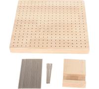Crochet planche de blocage tapis à tricoter en bois fait à la main avec 20 broches en acier inoxydable 5 grande aiguille à chas