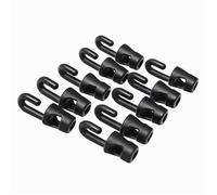Crochet plastique WERKA PRO 4 mm noir lot de 10