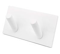 Crochet porte-serviette autocollant Milti en acier inoxydable 304 brossé, blanc, porte-serviettes design pour la salle de bains ou la cuisine, aucun perçage nécessaire, adhésif 3M de haute qualité