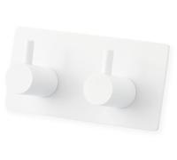 Crochet porte-serviette autocollant Milti en acier inoxydable 304 brossé, blanc, porte-serviettes design pour la salle de bains ou la cuisine, aucun perçage nécessaire, adhésif 3M de haute qualité
