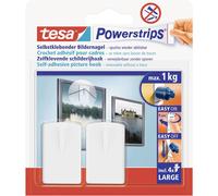 tesa Crochet adhésif pour cadre Powerstrips Blanc