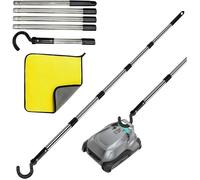 Crochet pour robot de piscine avec manche télescopique en acier inoxydable 180 cm (5 sections), perche multifonction pour aspirate