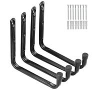 Crochet pour support de rangement de garage, 24 cm / 9,5 pouces. Support utilitaire à bras jumbo ultra-résistant pour outils de jardinage, planches de surf et chaises pliantes