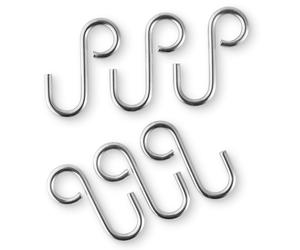 Crochet pour tringle de cuisine 3,7 cm, set de 6 pc, acier inoxidable, Eva Solo