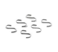 Crochet pour tringle murale - inox - lot de 6
