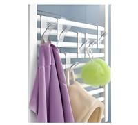 WENKO Crochet radiateur sèche serviette, Lot de 6 crochets radiateur transparent, plastique, 2.5 x 10.5 x 7 cm
