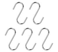 Crochet S - acier chromé - lot de 5