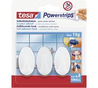 tesa Crochets Powerstrips Petit ovale – Blanc – Quantité 1