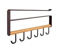 Crochet sous armoire - Système de support d'ustensiles, organiseur monté sur étagère de 30,5 cm avec crochet coulissant, multi-usage, accessoire de rangement à suspendre, accessoire de maison pour une