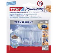 Crochet transparent DECO XL tesa Powerstrips® tesa 58813-00000-20 transparent 2 pc(s)