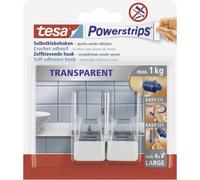 Crochet transparent large blanc tesa Powerstrips® tesa 58811-00000-20 transparent, blanc 2 pc(s)