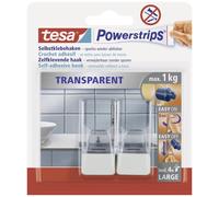 Powerstrips Crochet adhésif LARGE, transparent / blanc