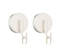 Crochet Ventouse 2.2" Lot de 2 Support pour déco Crochet Ventouse(Milk White)