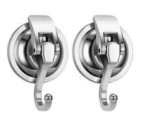 Crochet Ventouse - 2 Pcs - Argent - Forte Aspiration - Réutilisable