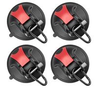 Crochet ventouse - Lot de 4 - Charge 30 kg - Renfort en caoutchouc