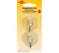 Crochet ventouse, set de 2, plastique, transparent