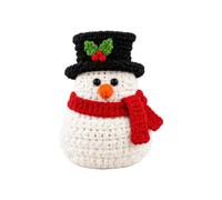 Crocheted Christmas Ornaments - Mini Holiday Decor - Winter Display Accents | Christmas Decorations Desk Display Desk Shelf Party Nightstand Tiered Tray Living Room