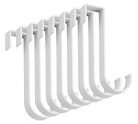 Crochets à serviettes pour la salle de bain, lot de 8, crochets à serviettes autocollants en aluminium, effet 3D, porte-serviettes, autocollants pour salle de bain (8D)