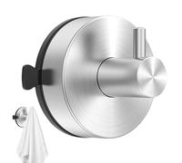 Crochets à ventouse pour douche, crochets à ventouse pour salle de bain | Patère en acier inoxydable - Porte-serviettes amovible, support de douche de salle de bain réutilisable pour luffa, serviette,