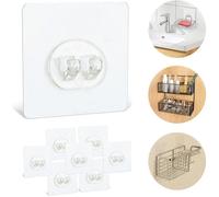 Crochets adhésifs de rechange, lot de 8, pour panier douche, étagère, porte-savon